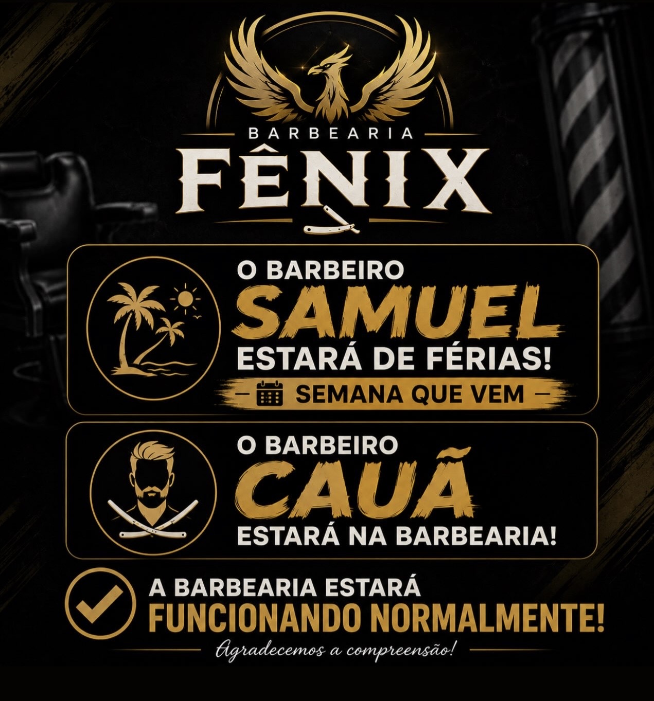 Logo Barbearia Phoenix